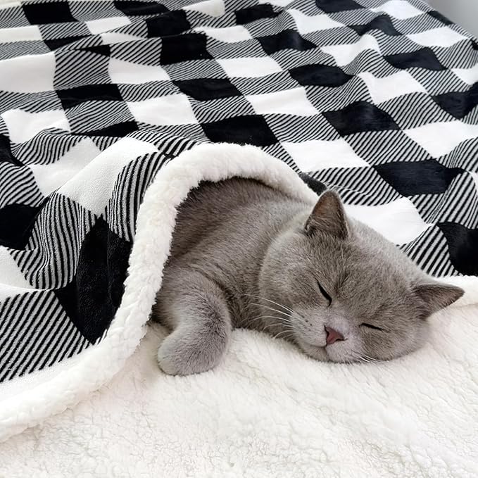 PU MEI Sherpa Fleece Throw Blanket 60" x 80" Reversible Plush Fluffy Large Big - Image 5