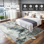 8x10 Area Rugs for Living Room Rug Washable: Abstract Large Rug for Dining Room - Image 2