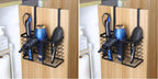 YIGII Hair Dryer Holder - Hair Tool Organizer 3-in-1 Blow Dryer Holder Adjustable Height, Bathroom Organizer Wall Mounted/Cabinet Door for Flat/Curling Irons, Hair Straighteners