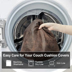 Leather Look Couch Cushion Covers Sofa Seat Slipcovers Sets Couches Furniture - Image 9