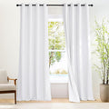 NICETOWN 100% Blackout White 120 inch Long Curtains by NICETOWN