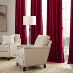 RYB HOME Red Velvet Curtains 84 inches - Image 4