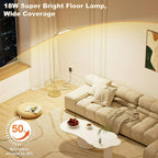 Yikuneng Dimmable LED Floor Lamp, Super Bright Reading Lamps Floor Standing lamp with Remote & Touch Control, Stepless Dimming & 2700K-6500K Color Temperature, for Living Room Bedroom Office, Gold