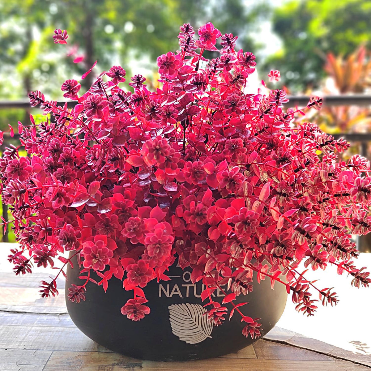 Grunyia Artificial Fall Flower- 12 PCS Bundles Fake Plants UV Resistant No Fade Faux Plastic Greenery Fall Flowers Garden Porch Patio Decoration Thanksgiving