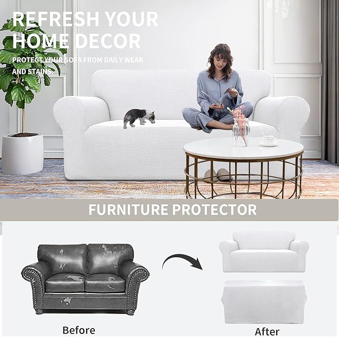 Easy-Going Stretch Oversized Loveseat Slipcover 1-Piece Sofa Cover Furniture - Image 4