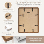 FLYJOE 11x14 Picture Frame | Solid Oak Wood 11 x 14 Picture Frame With Mat For 8x10 | 11x14 Poster Frame | Plexiglas And Hanging Hardware Included | 11 By 14 Photo Frame Wood (Walnut, 1 Pack)