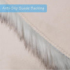 duduta White Black Faux Sheepskin Runner Rugs 2x6 ft, Fluffy Shag Bedroom Rug - Image 4