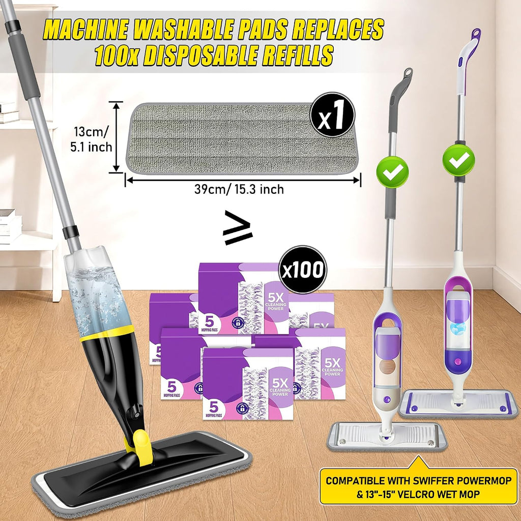 Hardwood Floor Mops for Floors Cleaning: Spray Mops Wet Dust Mop Refillable