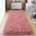 Soft Runner Rugs for Bedroom Hallways, 2x6 Blush Pink Fluffy Shag Throw Area by Ailyei