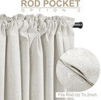 100% Blackout Shield Linen Blackout Curtains - Image 4