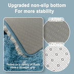 Soft Runner Rugs for Bedroom Hallways, 2x6 Abstract Blue Fluffy Shag Throw Area - Image 6