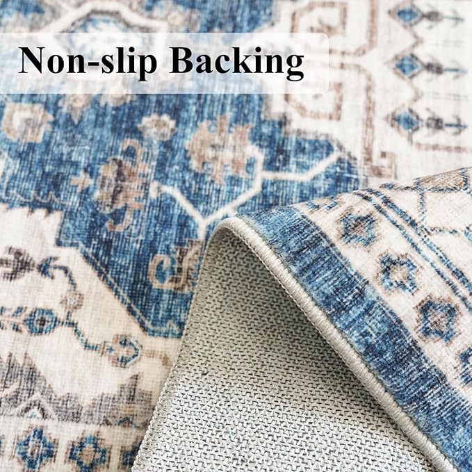 2x4 Non-Slip Entryway Area Rugs: Washable Stain Resistant Kitchen Carpet - Image 7