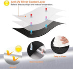 100% Blackout Curtains for Bedroom 2 Pack 118"x57" Portable Window Blinds Cover - Image 3