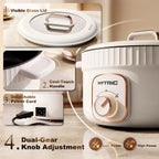 HYTRIC 4.5L Electric Pot, 1200W Non-Stick Hot Pot Electric with Dual Power