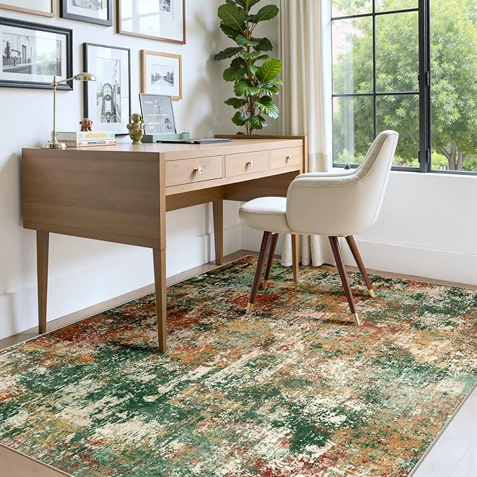 Washable Area Rugs 6'x8' Non-Slip Modern Abstract Soft - Image 8