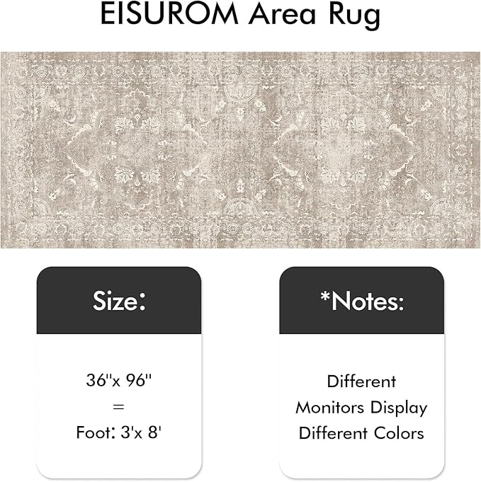 Washable 3x8 Runner Rug - Image 2