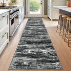 KOZYFLY Modern Abstract Washable Rug Runner 2.6x12 Hallway Rug Runner Non-Slip - Image 3