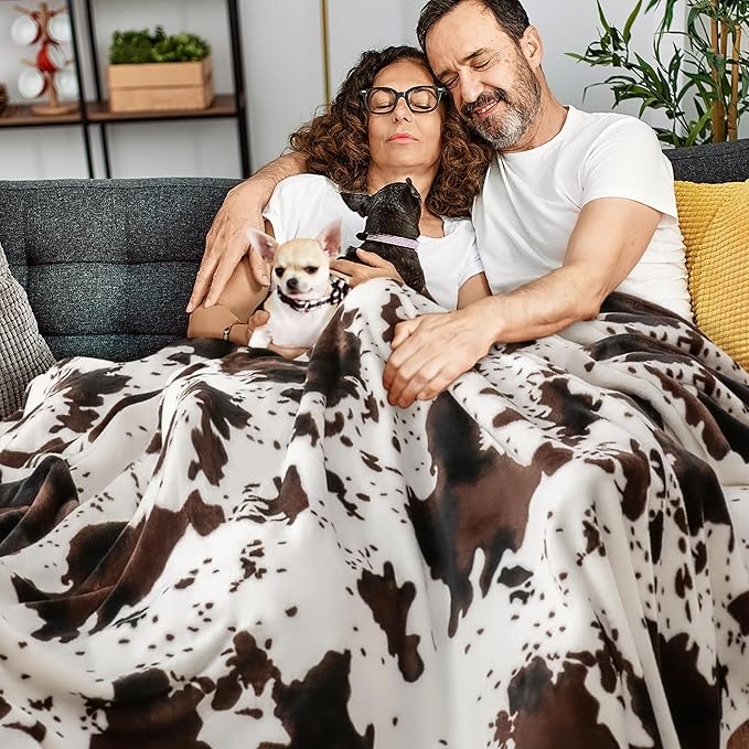 BEDELITE Cow Print Throw Blanket - Image 3