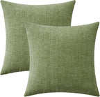 MIULEE Pack of 2 Couch Throw Pillow Covers 24x24 Inch Spring Soft Sage Green by MIULEE