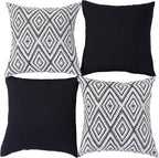 HPUK Decorative Throw Pillow Covers Set of 4 Geometric Design Linen Cushion - Image 2