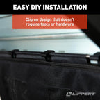Lippert Solid Step RV Shoe Storage Organizer for Triple and Quad Step Assemblies with All-Weather Mesh Fabric, Easy DIY Install, (4) Extra Clips - 2025008967
