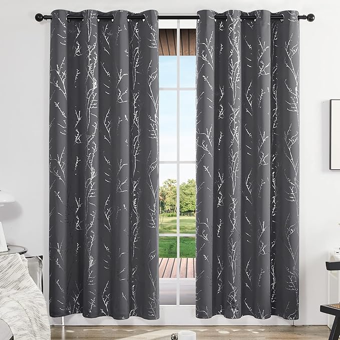 Deconovo Grey Blackout Curtains - Image 2