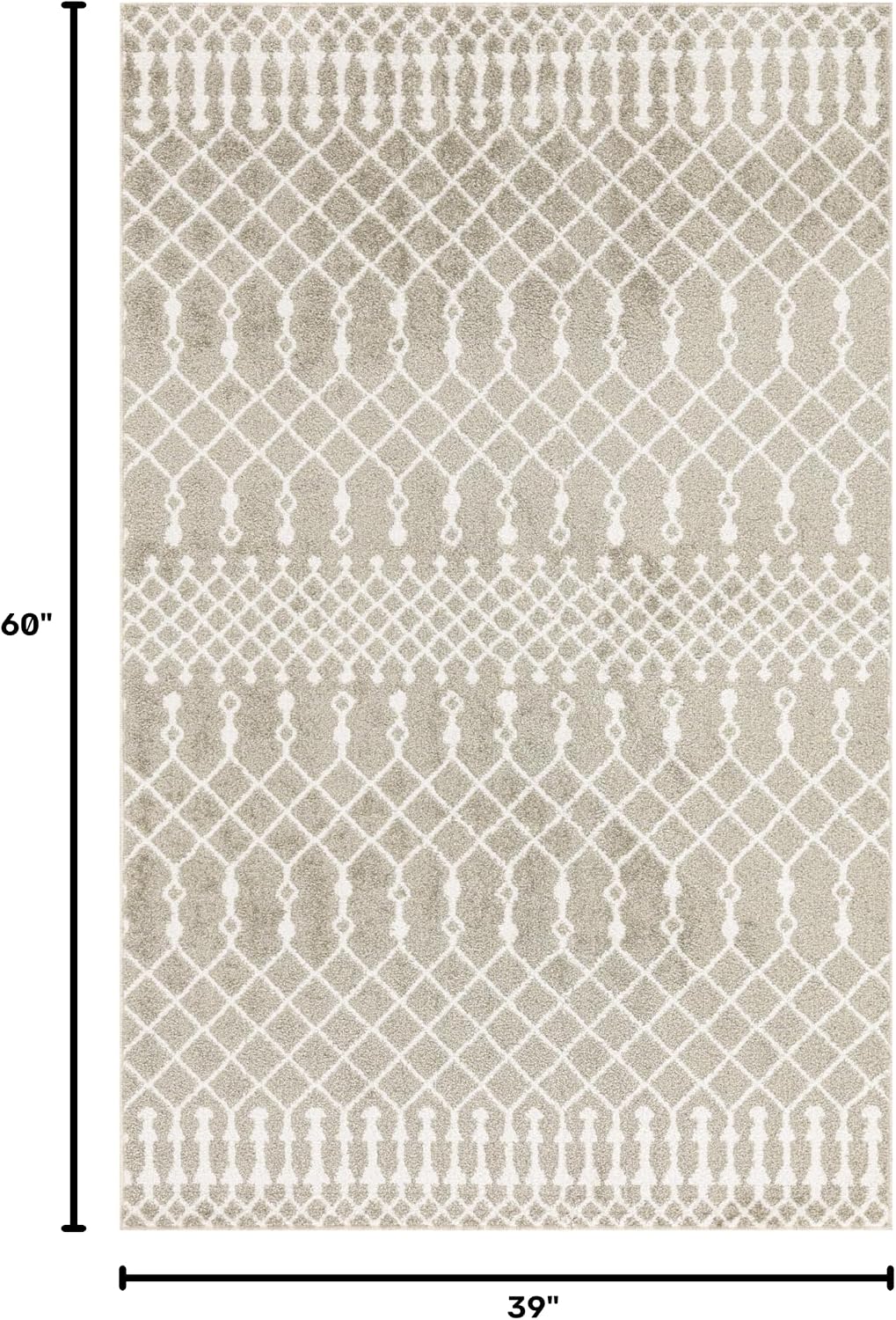 Nourison Home Astra Machine Washable Sage 3'3" x 5' Area Rug - Easy Clean, Non Shedding, Bed Room, Living Room, Dining Room, Kitchen (3' x 5')
