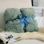 Bedsure GentleSoft Fluffy Sage Green Blankets Queen Size - Image 8