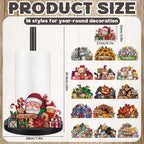 LemonRoad 17 Pcs Christmas Interchangeable Paper Towel Holder, Fresh