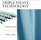NICETOWN Teal Blue Blackout Curtains 78 inches Length - Image 3