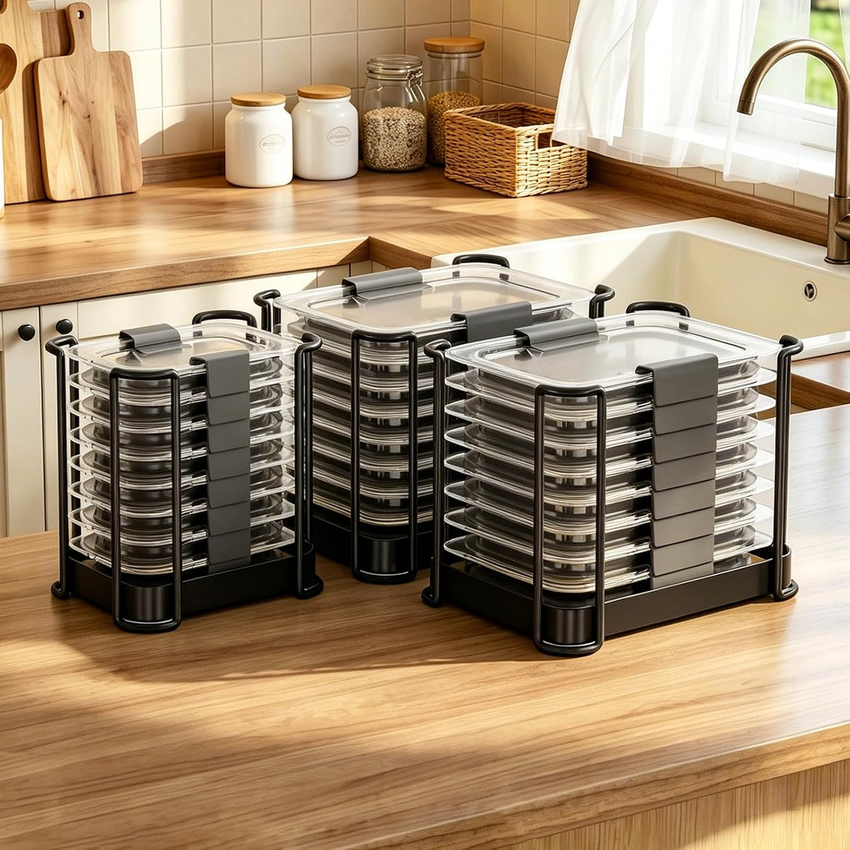 Metal Lid Organizer for Rubbermaid Brilliance, Kitchen 3-Pack 2
