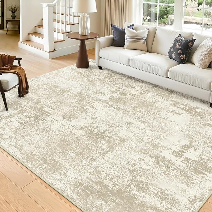 Washable Area Rugs 5'x7' Non-Slip Modern Abstract Soft by RELEANY