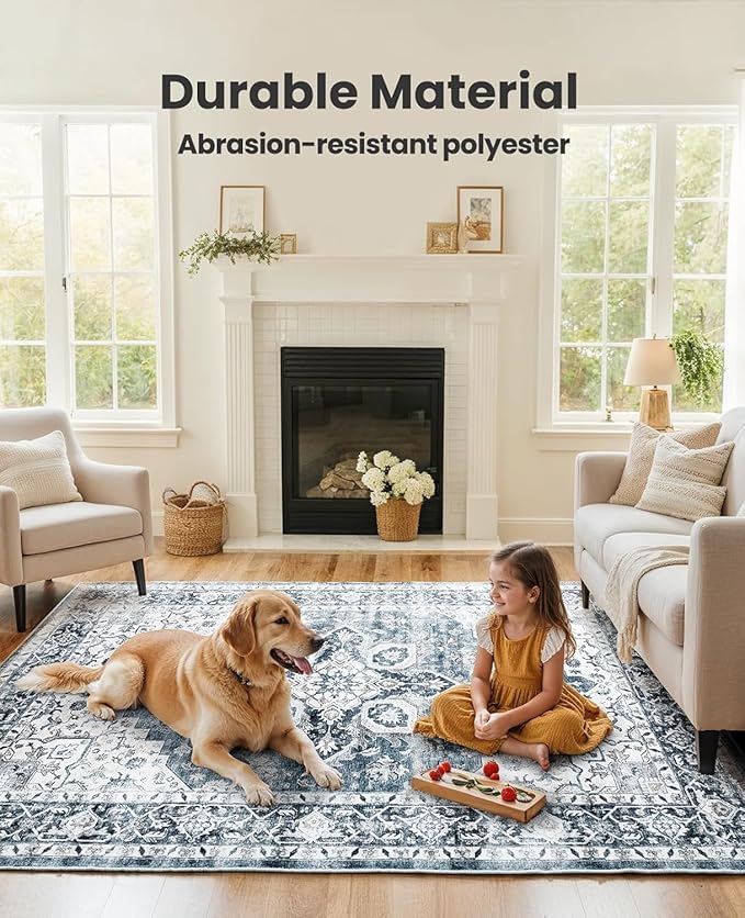 AMADA HOMEFURNISHING 6x9 Area Rugs, Vintage Rugs - Image 3