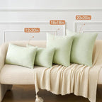 MIULEE Pack of 2 Spring Light Green Couch Throw Pillow Covers 18x18 Inch Soft - Image 4