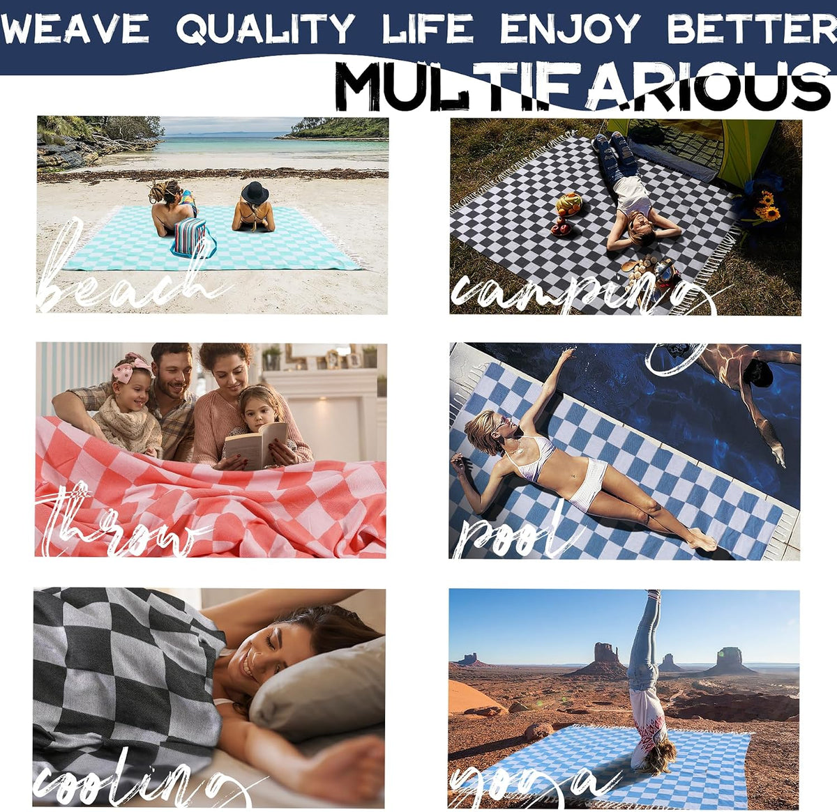 Extra Large Turkish Beach Towel Picnic Mat Throw Blanket Summer Woven Rectangle Tablecloth White Table Clothes XL Outdoor Essentials Beach Accessories Garden Party Decor Patio Park Lawn Grass Festival