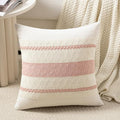 Fancy Homi Set of 1 Boho Pink Euro Decorative Throw Pillow Cover 26x26 Inch by Fancy+Homi