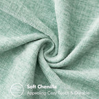 MIULEE Pack of 2 Couch Throw Pillow Covers 18x18 Inch Aqua Green Farmhouse - Image 4