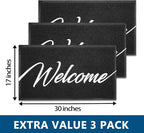 EARTHALL Door Mat 3-Pack Outside Inside Welcome Doormat 30"x17.5" Durable Floor - Image 3