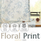 jinchan Linen Floral Curtains 96 Inch Length - Image 4