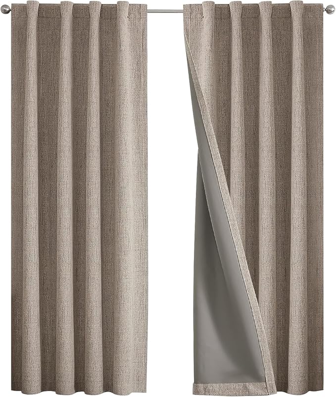 Joydeco 100% Blackout Curtains for Bedroom by JOYDECO
