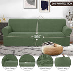 U-NICE HOME 4 Seater Stretch Couch Cover Sofa Cover Washable Sofa Slipcover - Image 3
