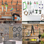 12 Pack Garage Storage J Hooks, 4.1Inches Heavy Duty Wall Mount Utility Hangers by Naikozmo Black and Red 5.6 x 4.1 x 0.5 inches
