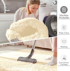 OLANLY 2x3 Machine Washable Small Bedside Rug, Soft Fluffy Shaggy Entryway - Image 2