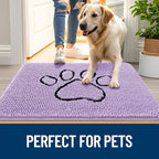 OLANLY Dog Door Mat for Muddy Paws 48x30, Paw Print Design, Absorbs Moisture - Image 6