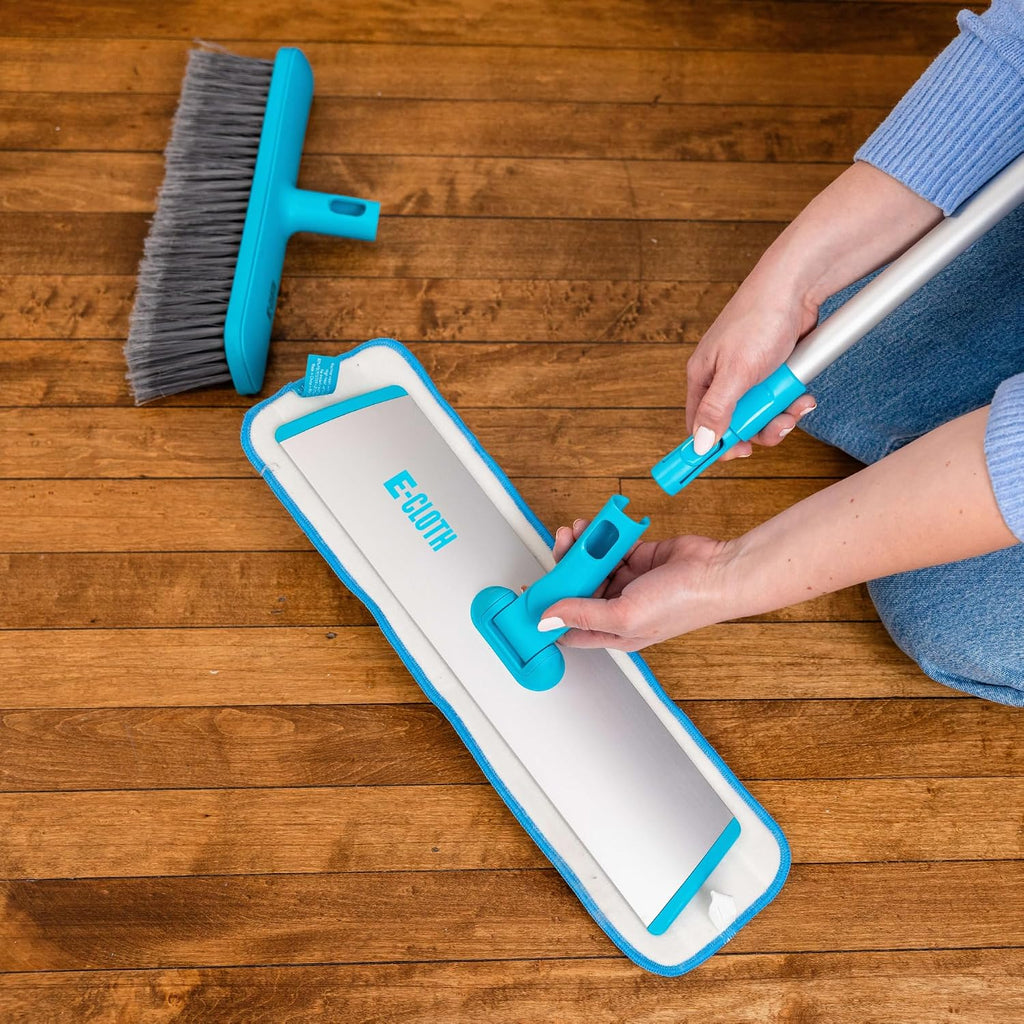 E-Cloth Easy-Click Mop w/ 4 Interchangeable Attachments, 1 Handle + 4 Tools