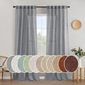 MIULEE Grey Linen Curtains 96 Inch Long by MIULEE