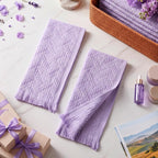 4 Pack Boho Hand Towel for Bathroom Kitchen, Light Purple