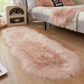 AMTOVO Faux Sheepskin Rug, 2 x 6 ft Faux Fur Rug by AMTOVO