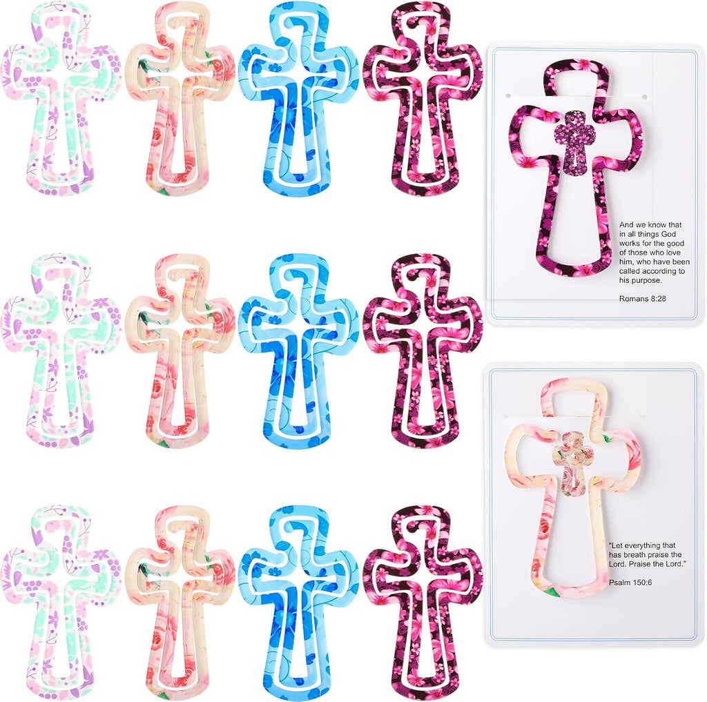 24 Pcs Back to School Jumbo Acrylic Paper Clips, 4 Inch
