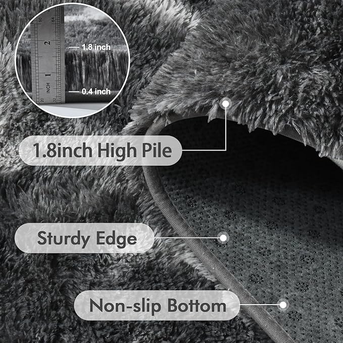 8x10 Ft Extra Large Shag Rugs for Living Room, Tie Dyed Ultra Soft Fluffy Furry - Image 5